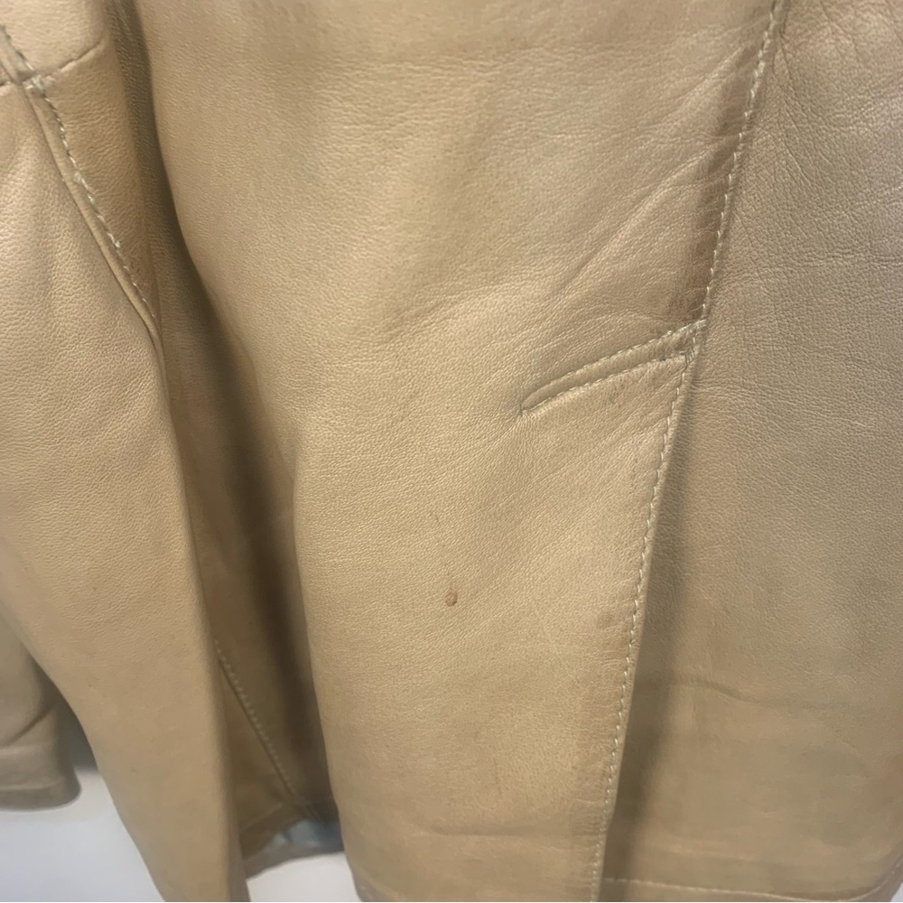 VTG Wilson’s Distressed Leather Jacket Tan Buttery Soft - Picture 15 of 16